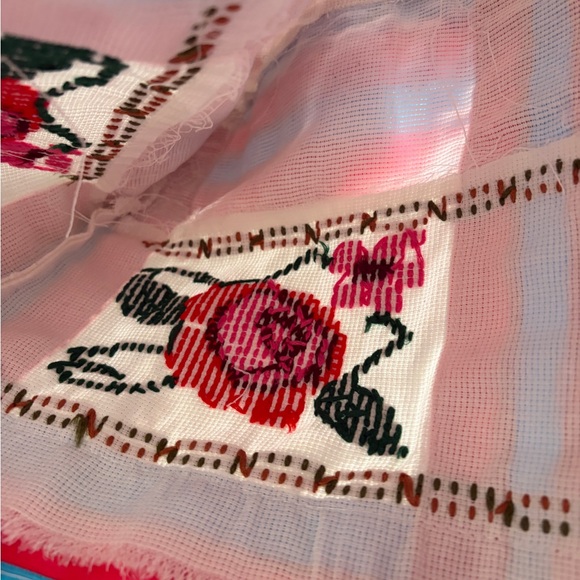 Handmade Embroidered Mexican Huipil Top Dress Oaxaca Hand Sewn Artisan Vintage - Picture 8 of 10